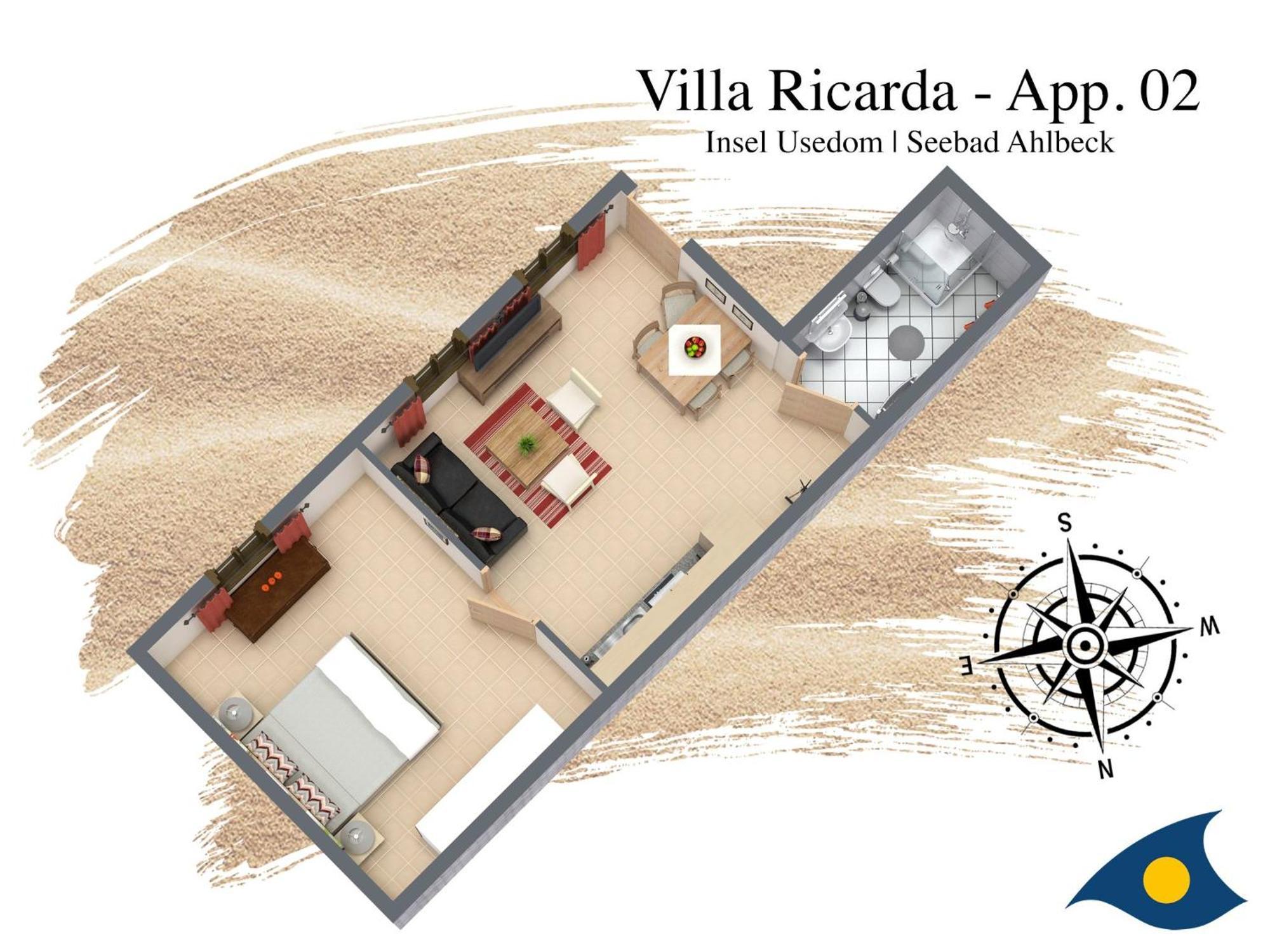 Villa Ricarda Whg 02 ゼーバート・ヘリングスドルフ エクステリア 写真